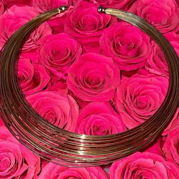 1960’s Mixed Metal Collar Choker Necklace - Picture 8 of 9